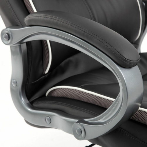Кресло руководителя Brabix Premium Strong HD-009 до 200 кг, экокожа/ткань, черное 531945 фото 4